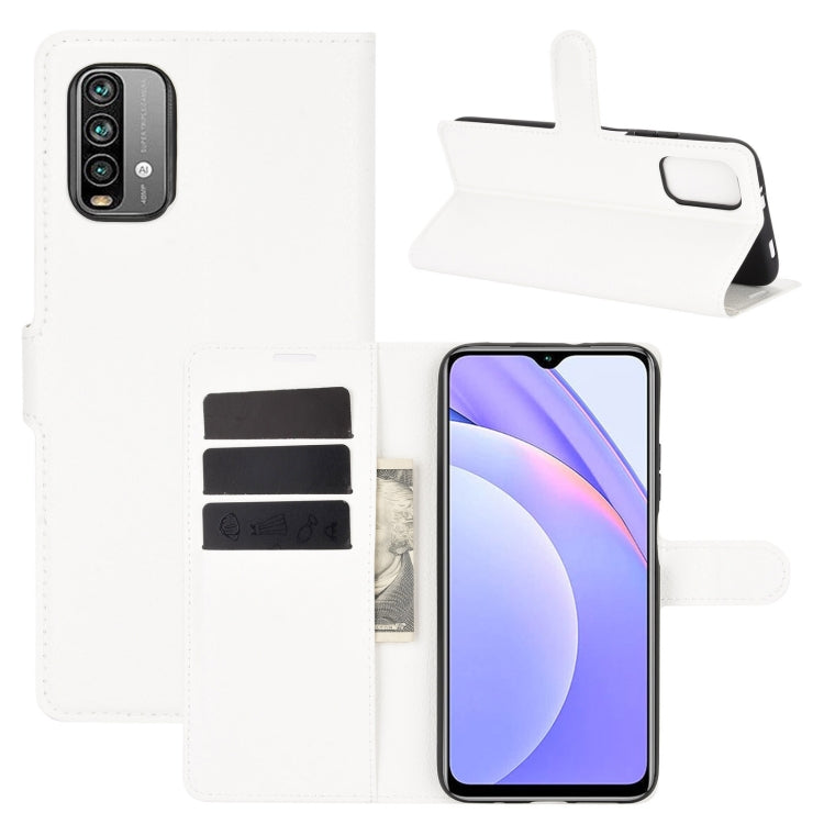 For Xiaomi Redmi Note 9 4G Litchi Texture Horizontal Flip Protective Case with Holder & Card Slots & Wallet