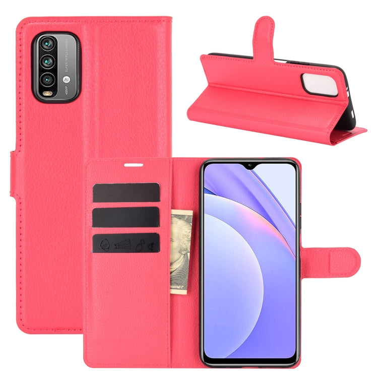 For Xiaomi Redmi Note 9 4G Litchi Texture Horizontal Flip Protective Case with Holder & Card Slots & Wallet