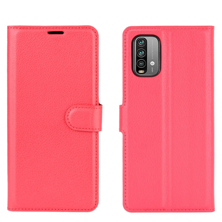 For Xiaomi Redmi Note 9 4G Litchi Texture Horizontal Flip Protective Case with Holder & Card Slots & Wallet