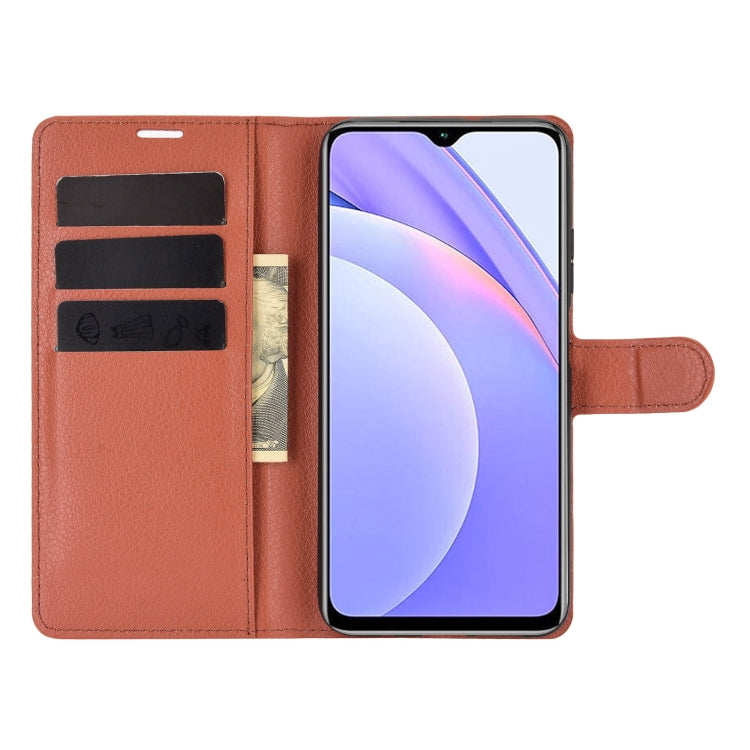 For Xiaomi Redmi Note 9 4G Litchi Texture Horizontal Flip Protective Case with Holder & Card Slots & Wallet