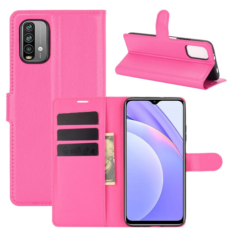 For Xiaomi Redmi Note 9 4G Litchi Texture Horizontal Flip Protective Case with Holder & Card Slots & Wallet