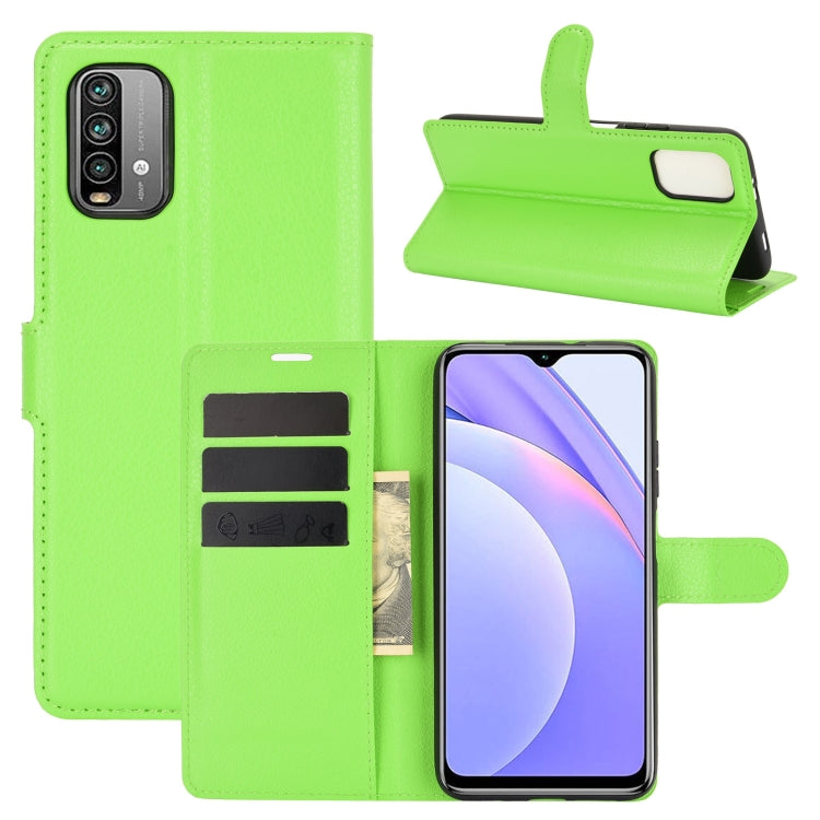 For Xiaomi Redmi Note 9 4G Litchi Texture Horizontal Flip Protective Case with Holder & Card Slots & Wallet