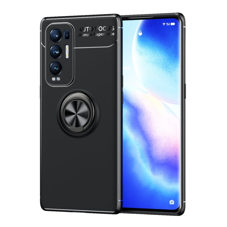 For OPPO Reno5 Pro+ Metal Ring Holder 360 Degree Rotating TPU Case