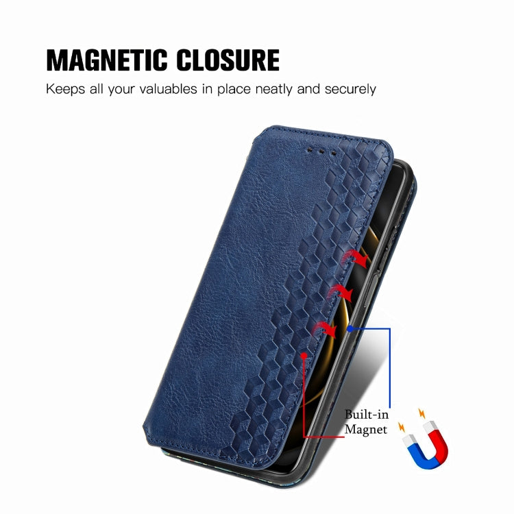 For Xiaomi POCO M3 Cubic Grid Pressed Horizontal Flip Magnetic PU Leather Case with Holder & Card Slots & Wallet