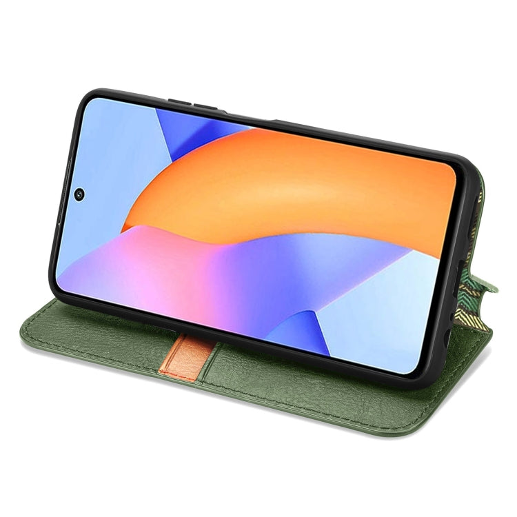 For Huawei Honor 10 X Lite Cubic Grid Pressed Horizontal Flip Magnetic PU Leather Case with Holder & Card Slots & Wallet