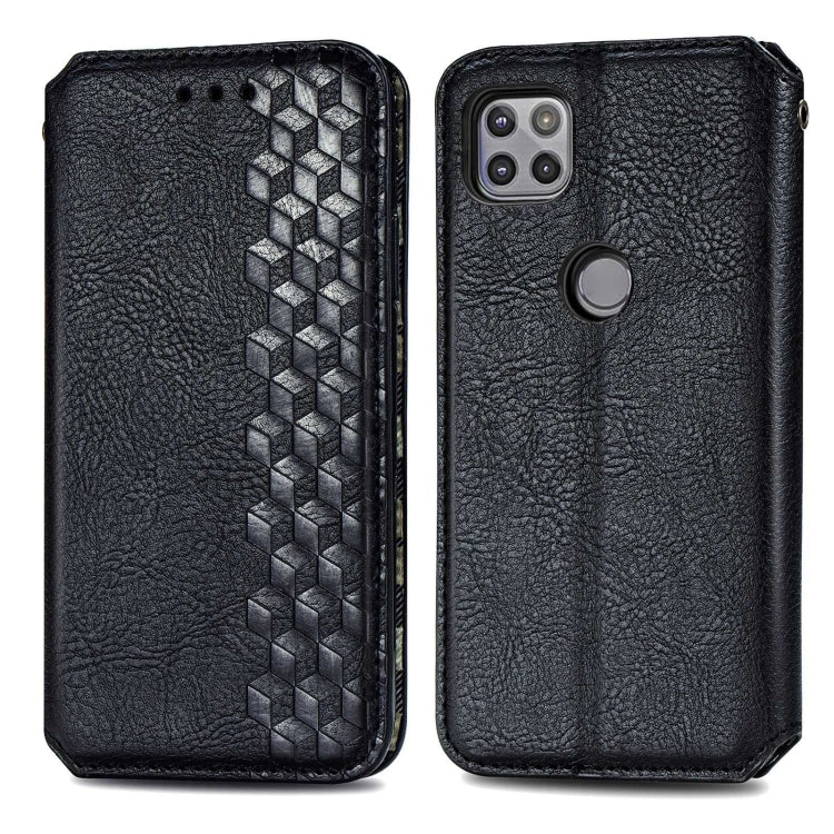 For Motorola MOTO G 5G Cubic Grid Pressed Horizontal Flip Magnetic PU Leather Case with Holder & Card Slots & Wallet