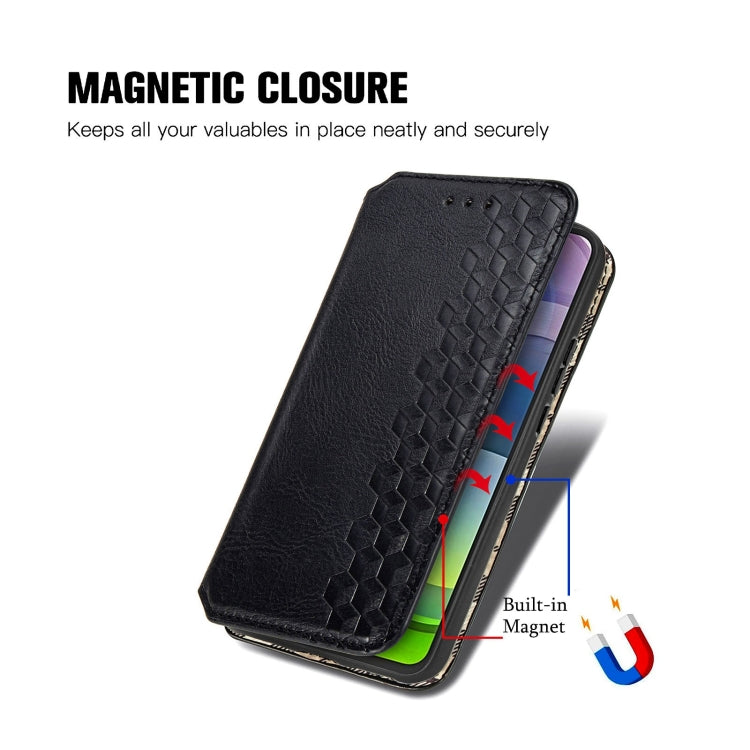 For Motorola MOTO G 5G Cubic Grid Pressed Horizontal Flip Magnetic PU Leather Case with Holder & Card Slots & Wallet