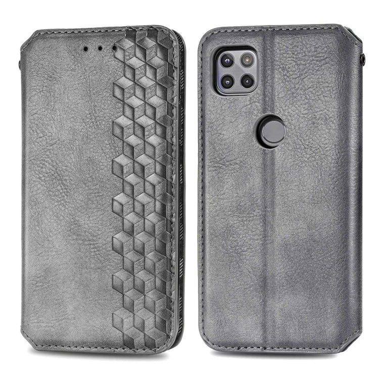 For Motorola MOTO G 5G Cubic Grid Pressed Horizontal Flip Magnetic PU Leather Case with Holder & Card Slots & Wallet