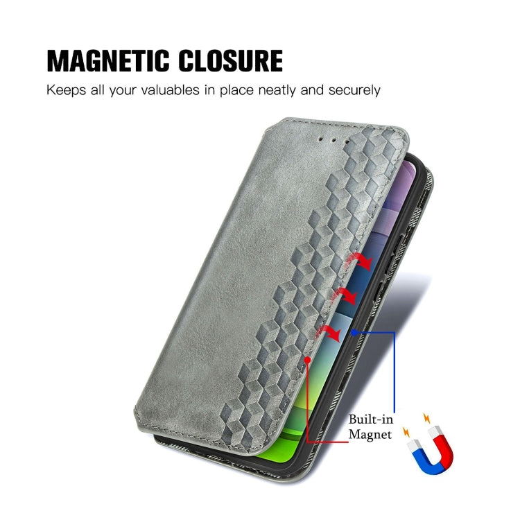 For Motorola MOTO G 5G Cubic Grid Pressed Horizontal Flip Magnetic PU Leather Case with Holder & Card Slots & Wallet