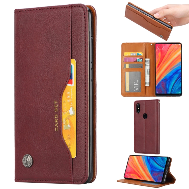 Knead Skin Texture Horizontal Flip Leather Case for Xiaomi Mi Mix 2S, with Photo Frame & Holder & Card Slots & Wallet
