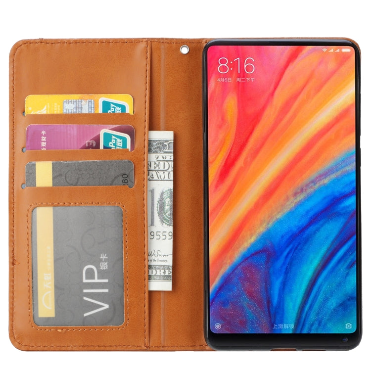 Knead Skin Texture Horizontal Flip Leather Case for Xiaomi Mi Mix 2S, with Photo Frame & Holder & Card Slots & Wallet