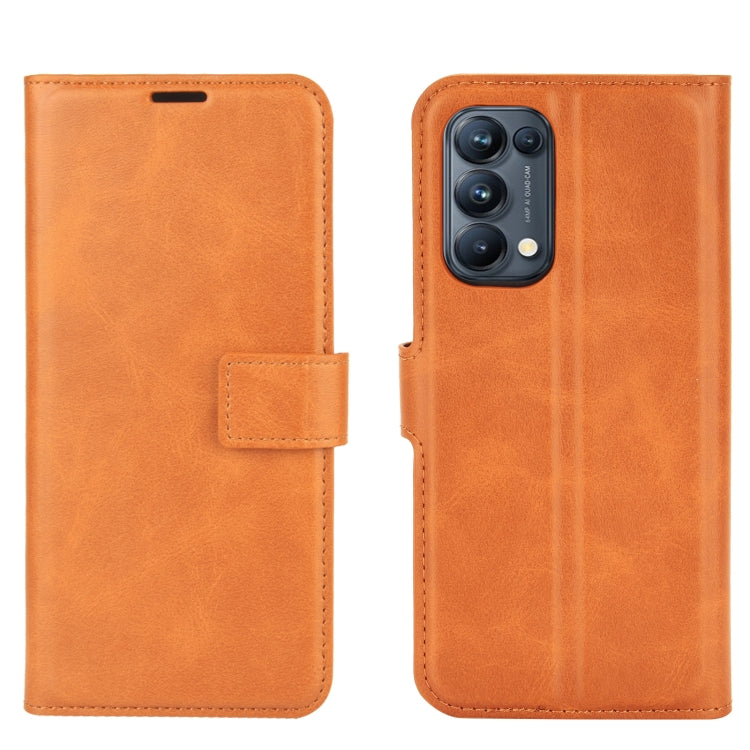 For OPPO Reno5 Pro 5G Retro Calf Pattern Buckle Horizontal Flip Leather Case with Holder & Card Slots & Wallet