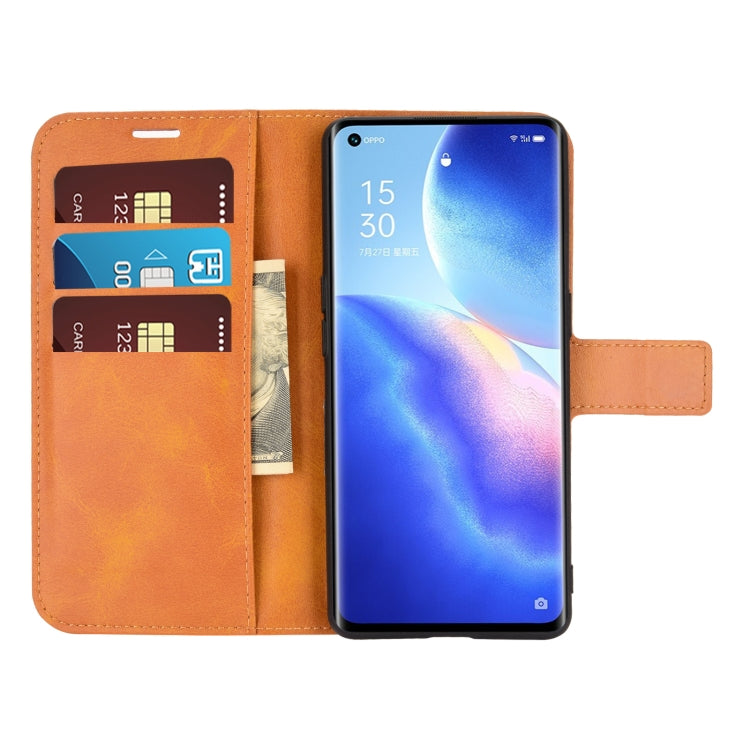 For OPPO Reno5 Pro 5G Retro Calf Pattern Buckle Horizontal Flip Leather Case with Holder & Card Slots & Wallet