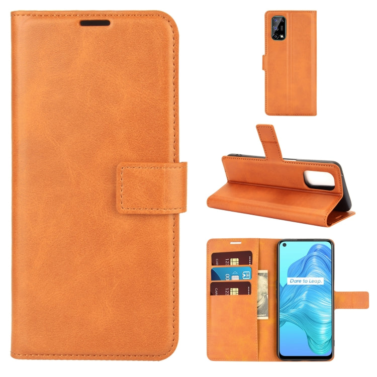 For OPPO Realme V5 / K7X Retro Calf Pattern Buckle Horizontal Flip Leather Case with Holder & Card Slots & Wallet