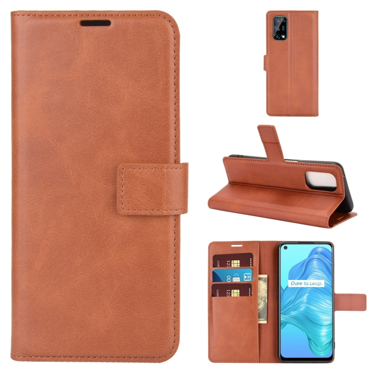 For OPPO Realme V5 / K7X Retro Calf Pattern Buckle Horizontal Flip Leather Case with Holder & Card Slots & Wallet
