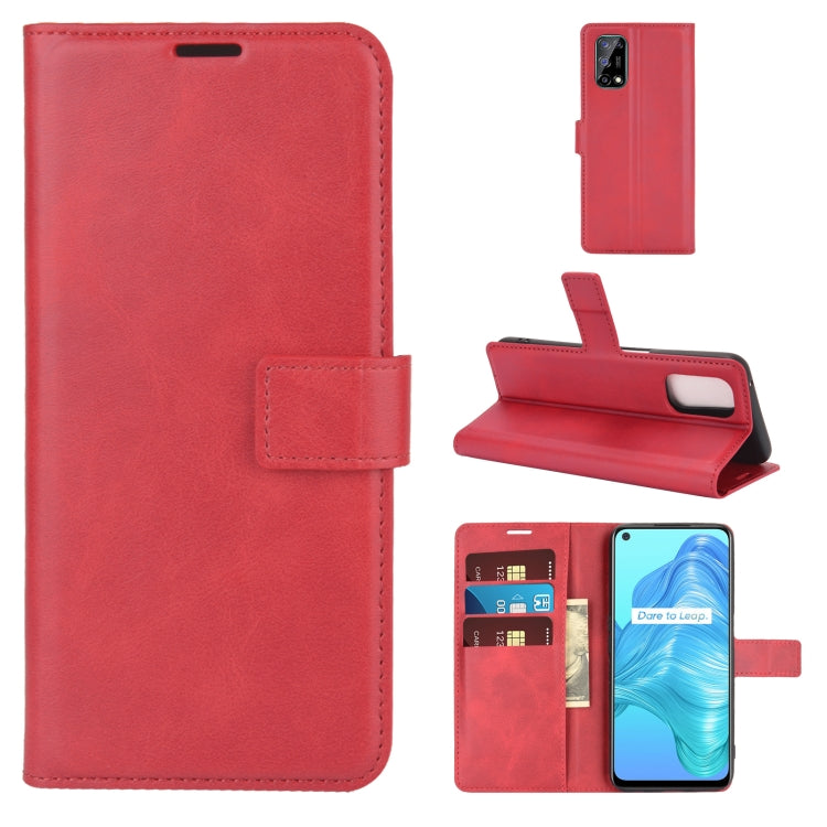 For OPPO Realme V5 / K7X Retro Calf Pattern Buckle Horizontal Flip Leather Case with Holder & Card Slots & Wallet