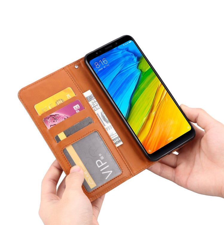 Knead Skin Texture Horizontal Flip Leather Case for Xiaomi Redmi 5 Plus, with Photo Frame & Holder & Card Slots & Wallet