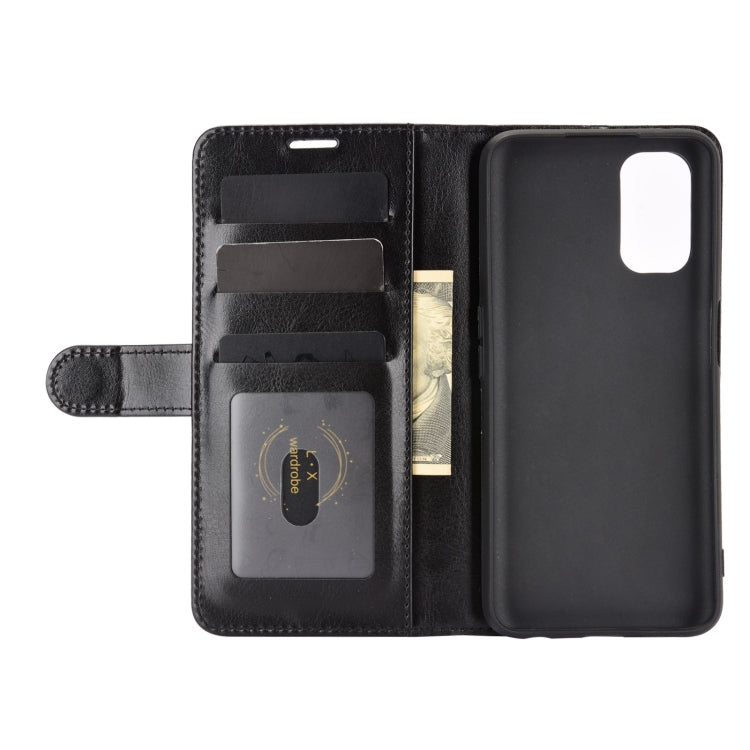 For OPPO Realme V5 / K7X / Realme Q2 / Realme 7 5G R64 Texture Single Horizontal Flip Protective Case with Holder & Card Slots & Wallet& Photo Frame