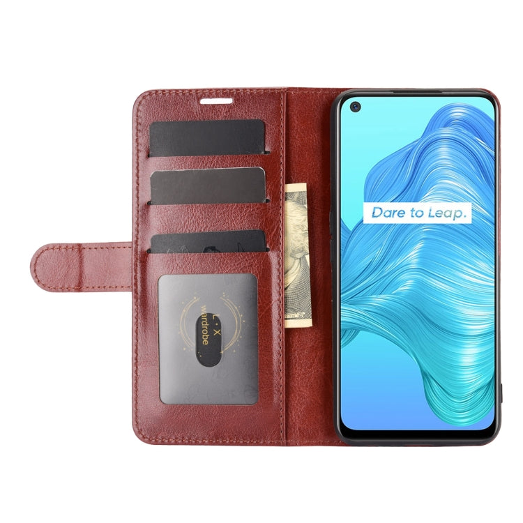 For OPPO Realme V5 / K7X / Realme Q2 / Realme 7 5G R64 Texture Single Horizontal Flip Protective Case with Holder & Card Slots & Wallet& Photo Frame