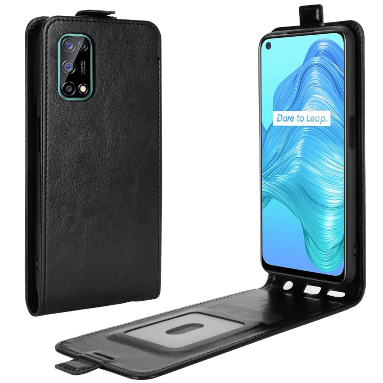 For OPPO Realme V5/K7X/Realme Q2/Realme 7 5G R64 Texture Single Vertical Flip Leather Protective Case with Card Slots & Photo Frame