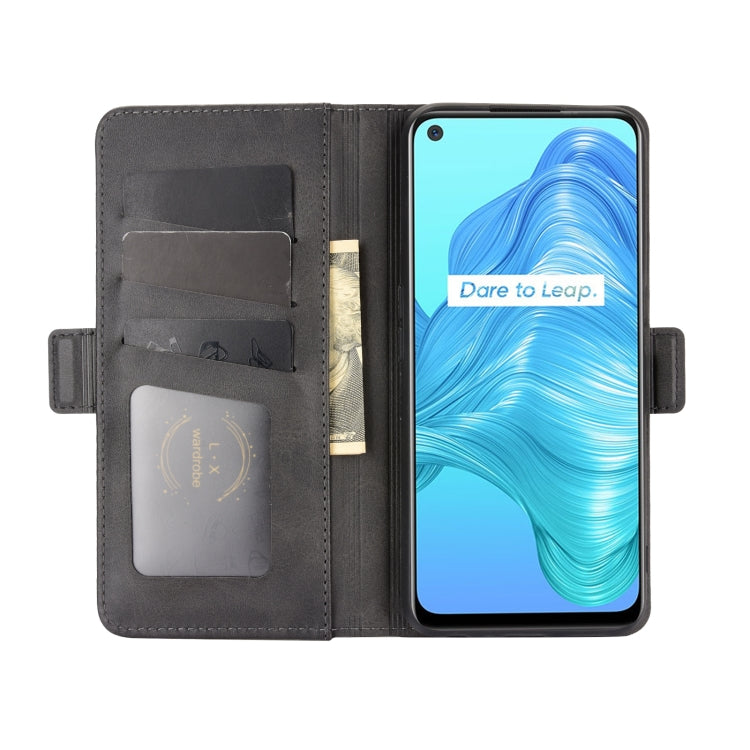 For OPPO Realme V5 / K7X / Realme Q2 / Realme 7 5G Dual-side Magnetic Buckle Horizontal Flip Leather Case with Holder & Card Slots & Wallet