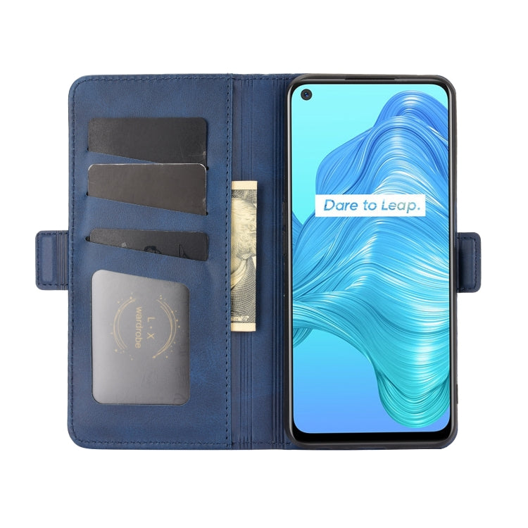 For OPPO Realme V5 / K7X / Realme Q2 / Realme 7 5G Dual-side Magnetic Buckle Horizontal Flip Leather Case with Holder & Card Slots & Wallet
