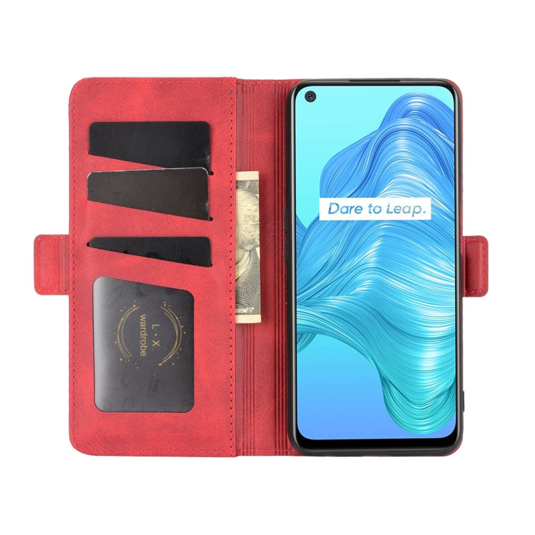 For OPPO Realme V5 / K7X / Realme Q2 / Realme 7 5G Dual-side Magnetic Buckle Horizontal Flip Leather Case with Holder & Card Slots & Wallet