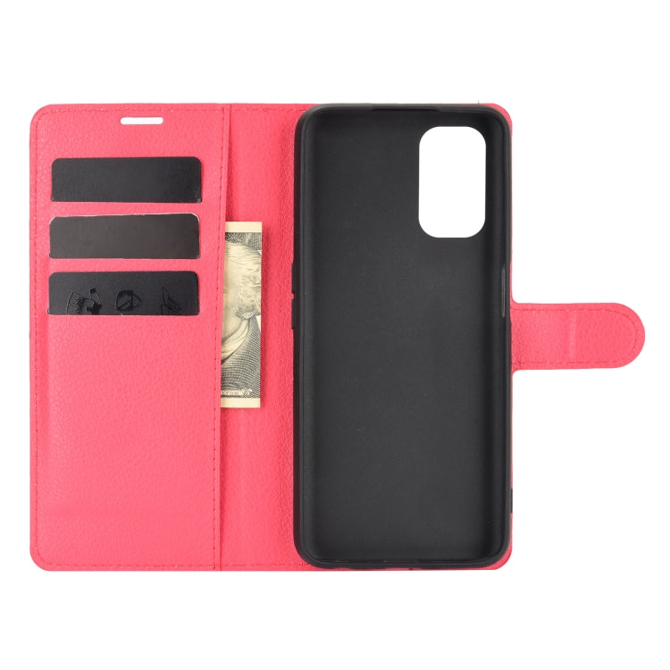 For OPPO Realme V5 / K7X / Realme Q2 / Realme 7 5G Litchi Texture Horizontal Flip Protective Case with Holder & Card Slots & Wallet