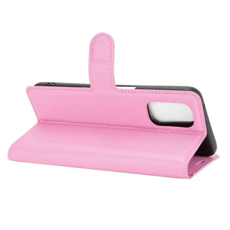 For OPPO Realme V5 / K7X / Realme Q2 / Realme 7 5G Litchi Texture Horizontal Flip Protective Case with Holder & Card Slots & Wallet