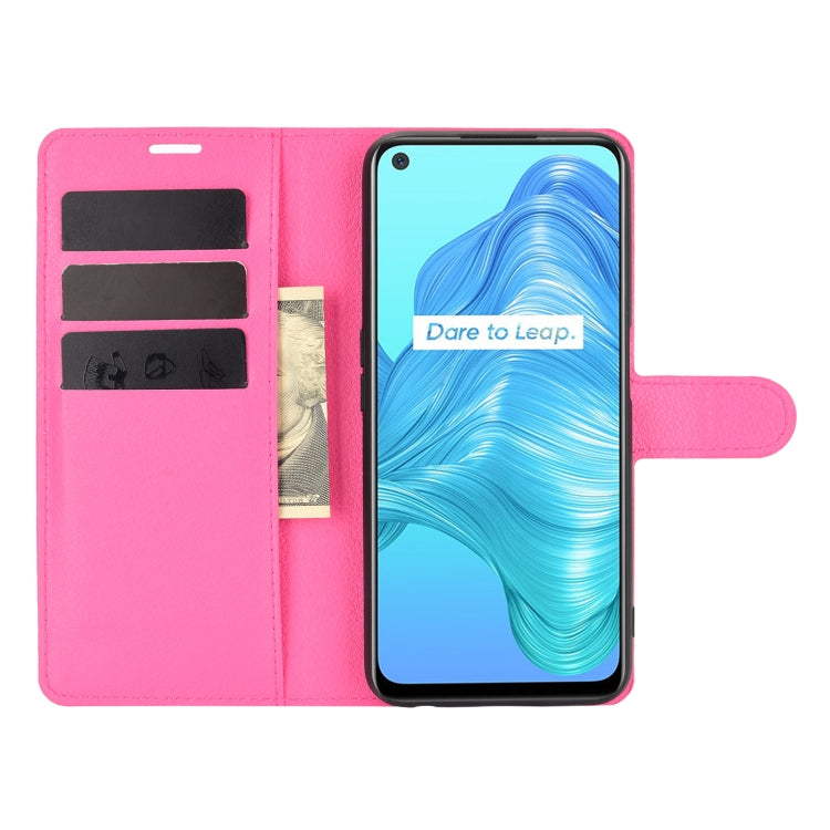 For OPPO Realme V5 / K7X / Realme Q2 / Realme 7 5G Litchi Texture Horizontal Flip Protective Case with Holder & Card Slots & Wallet