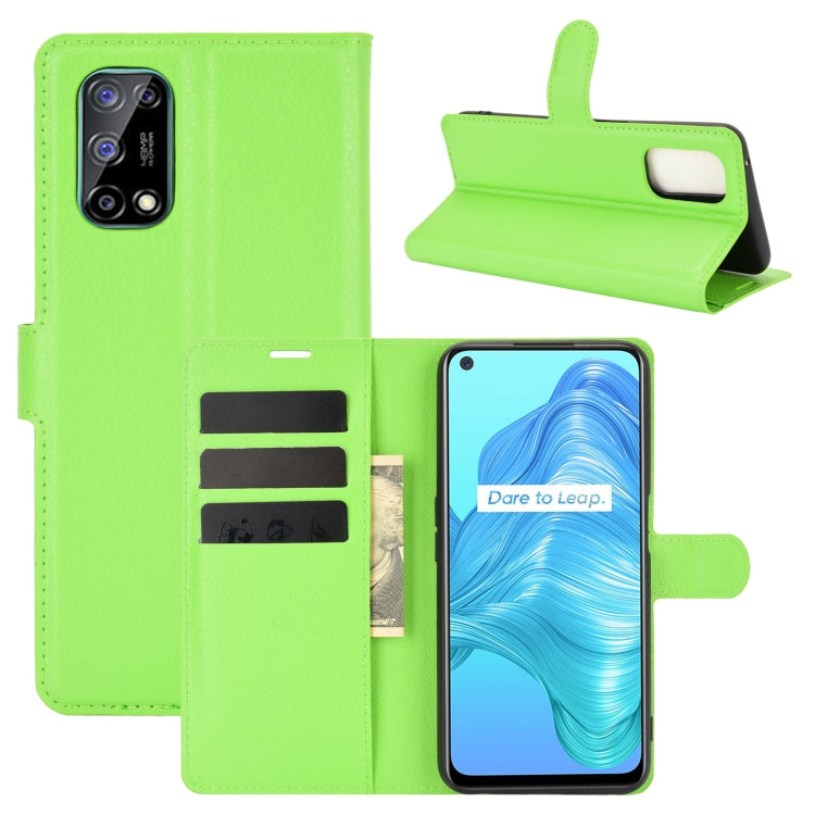 For OPPO Realme V5 / K7X / Realme Q2 / Realme 7 5G Litchi Texture Horizontal Flip Protective Case with Holder & Card Slots & Wallet