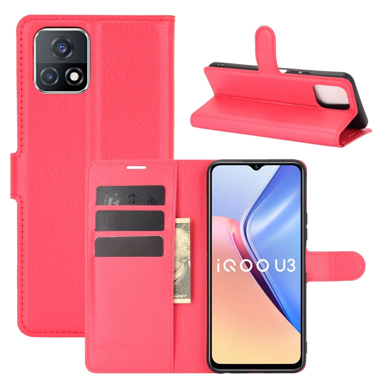 For vivo iQOO U3/vivo Y52S Litchi Texture Horizontal Flip Protective Case with Holder & Card Slots & Wallet