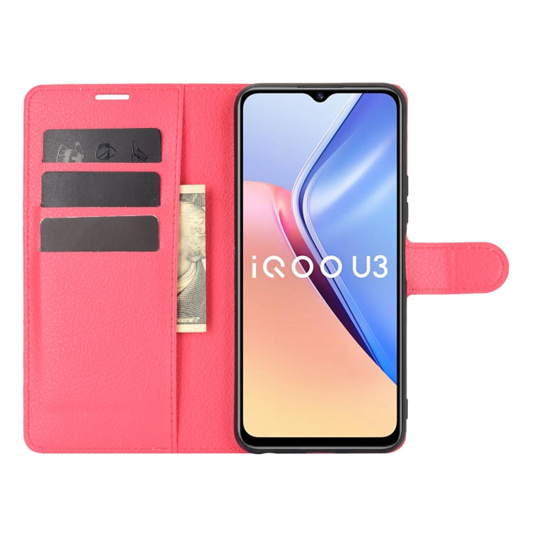 For vivo iQOO U3/vivo Y52S Litchi Texture Horizontal Flip Protective Case with Holder & Card Slots & Wallet