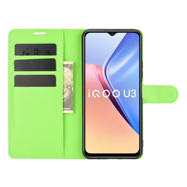 For vivo iQOO U3/vivo Y52S Litchi Texture Horizontal Flip Protective Case with Holder & Card Slots & Wallet