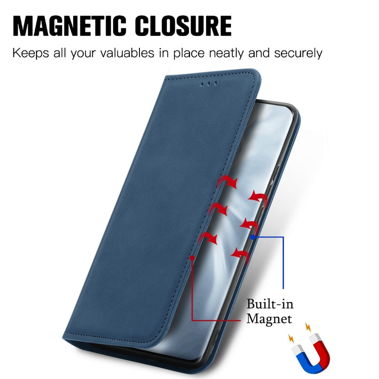 For Xiaomi Mi 11 Retro Skin Feel Business Magnetic Horizontal Flip Leather Case With Holder & Card Slots & Wallet & Photo Frame