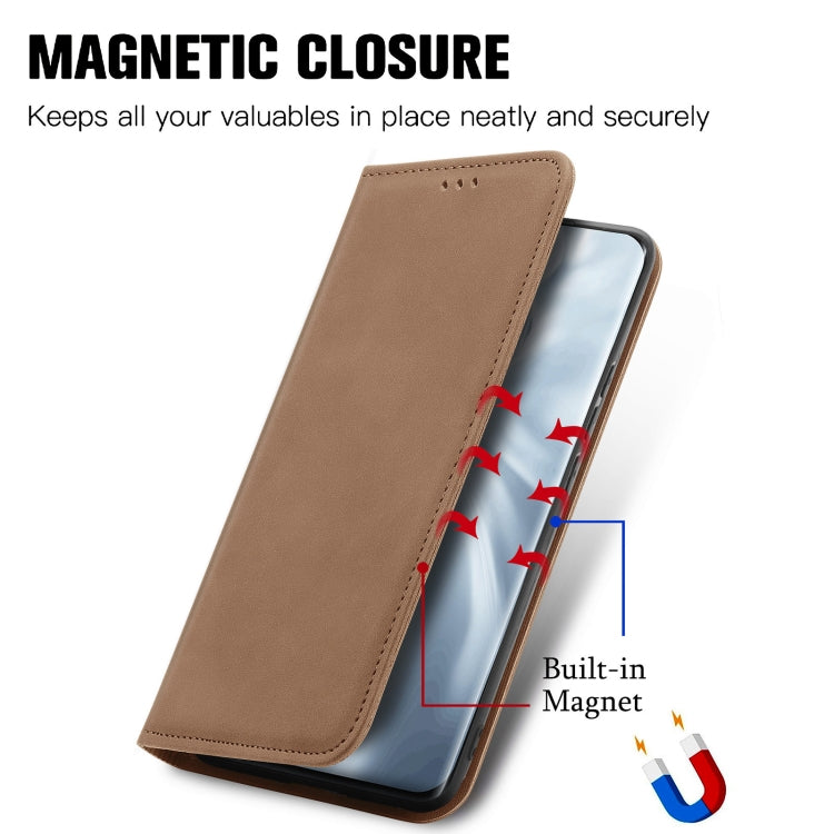 For Xiaomi Mi 11 Retro Skin Feel Business Magnetic Horizontal Flip Leather Case With Holder & Card Slots & Wallet & Photo Frame