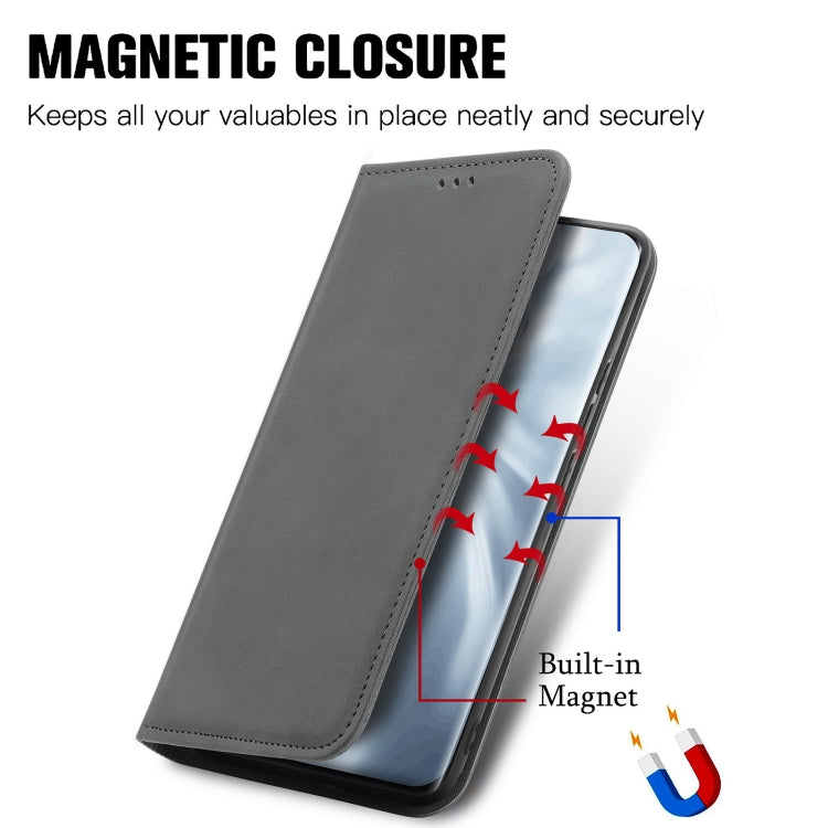 For Xiaomi Mi 11 Retro Skin Feel Business Magnetic Horizontal Flip Leather Case With Holder & Card Slots & Wallet & Photo Frame