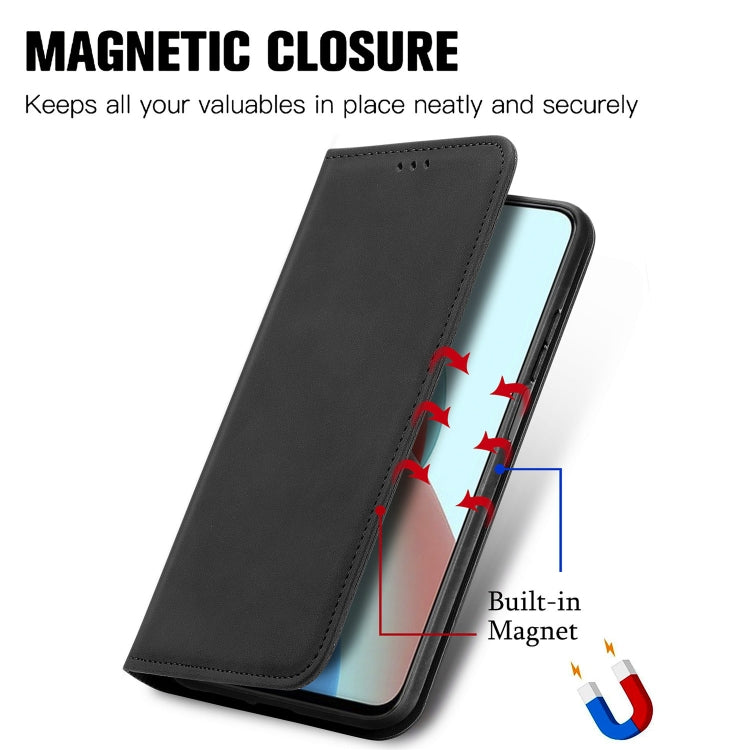 For Xiaomi Redmi Note 9 5G Retro Skin Feel Business Magnetic Horizontal Flip Leather Case With Holder & Card Slots & Wallet & Photo Frame
