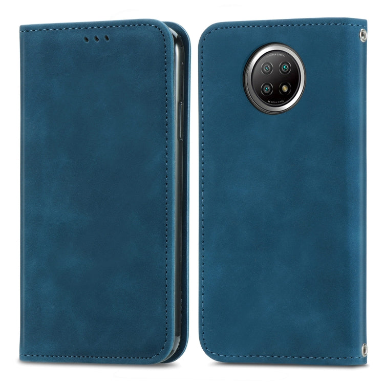 For Xiaomi Redmi Note 9 5G Retro Skin Feel Business Magnetic Horizontal Flip Leather Case With Holder & Card Slots & Wallet & Photo Frame