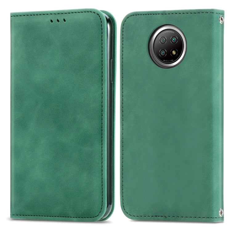 For Xiaomi Redmi Note 9 5G Retro Skin Feel Business Magnetic Horizontal Flip Leather Case With Holder & Card Slots & Wallet & Photo Frame