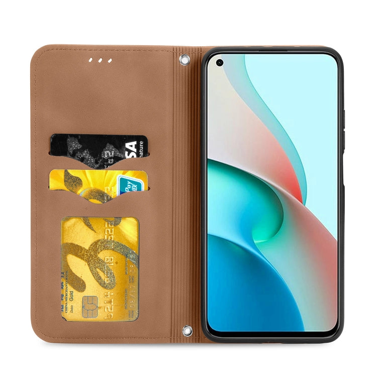 For Xiaomi Redmi Note 9 5G Retro Skin Feel Business Magnetic Horizontal Flip Leather Case With Holder & Card Slots & Wallet & Photo Frame