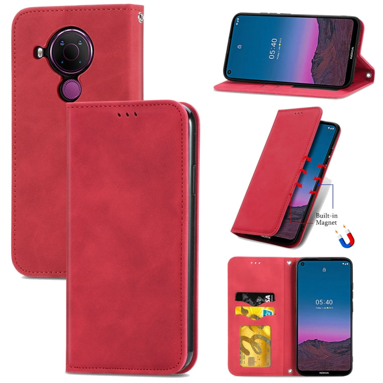 For Nokia 5.4 Retro Skin Feel Business Magnetic Horizontal Flip Leather Case With Holder & Card Slots & Wallet & Photo Frame