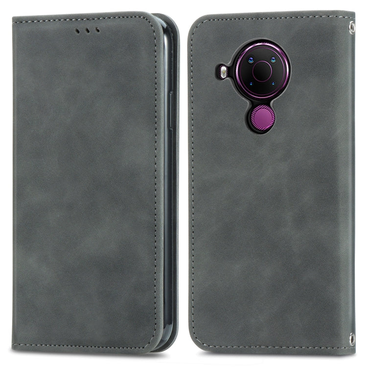 For Nokia 5.4 Retro Skin Feel Business Magnetic Horizontal Flip Leather Case With Holder & Card Slots & Wallet & Photo Frame