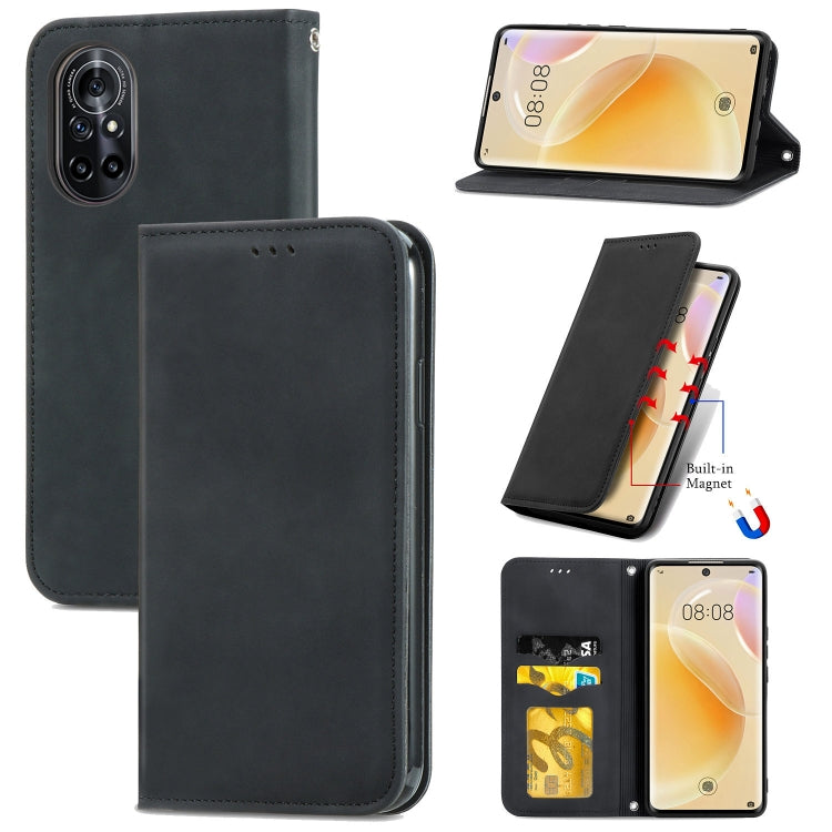 For Huawei Nova 8 5G Retro Skin Feel Business Magnetic Horizontal Flip Leather Case With Holder & Card Slots & Wallet & Photo Frame