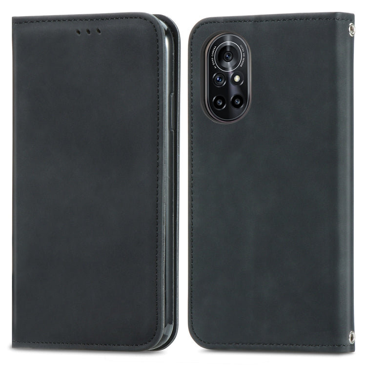 For Huawei Nova 8 5G Retro Skin Feel Business Magnetic Horizontal Flip Leather Case With Holder & Card Slots & Wallet & Photo Frame