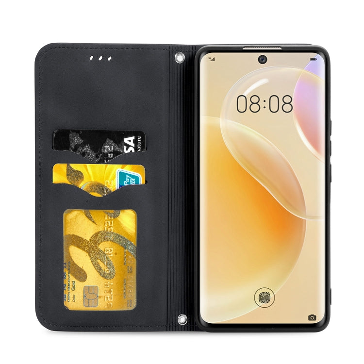 For Huawei Nova 8 5G Retro Skin Feel Business Magnetic Horizontal Flip Leather Case With Holder & Card Slots & Wallet & Photo Frame