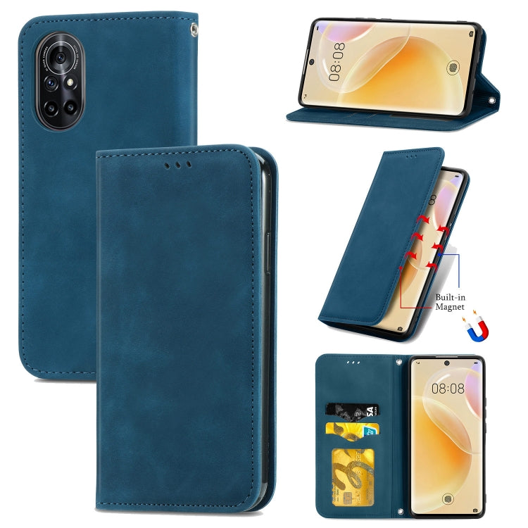 For Huawei Nova 8 5G Retro Skin Feel Business Magnetic Horizontal Flip Leather Case With Holder & Card Slots & Wallet & Photo Frame
