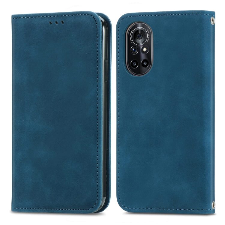 For Huawei Nova 8 5G Retro Skin Feel Business Magnetic Horizontal Flip Leather Case With Holder & Card Slots & Wallet & Photo Frame