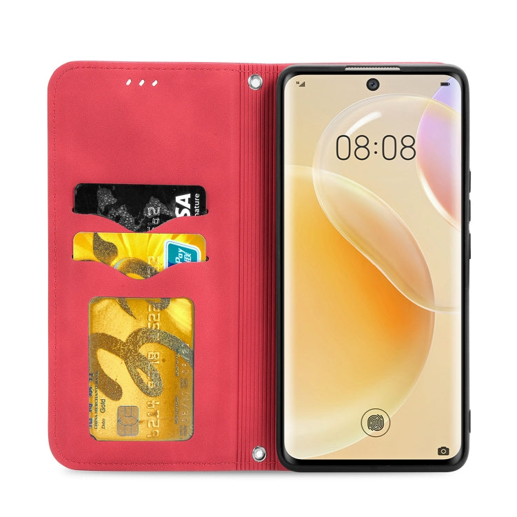 For Huawei Nova 8 5G Retro Skin Feel Business Magnetic Horizontal Flip Leather Case With Holder & Card Slots & Wallet & Photo Frame