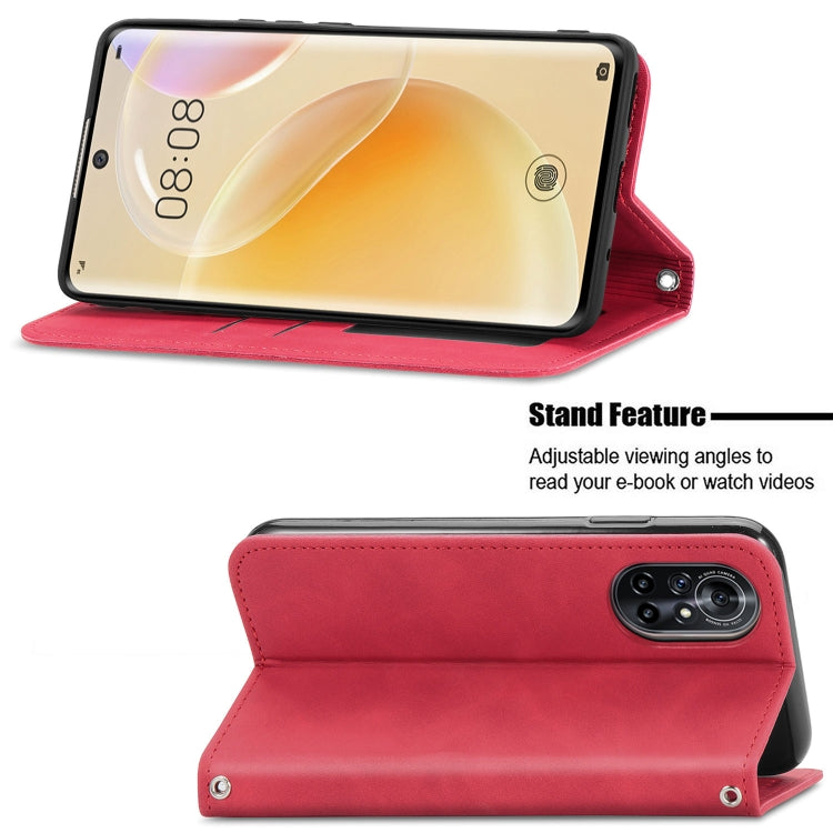 For Huawei Nova 8 5G Retro Skin Feel Business Magnetic Horizontal Flip Leather Case With Holder & Card Slots & Wallet & Photo Frame